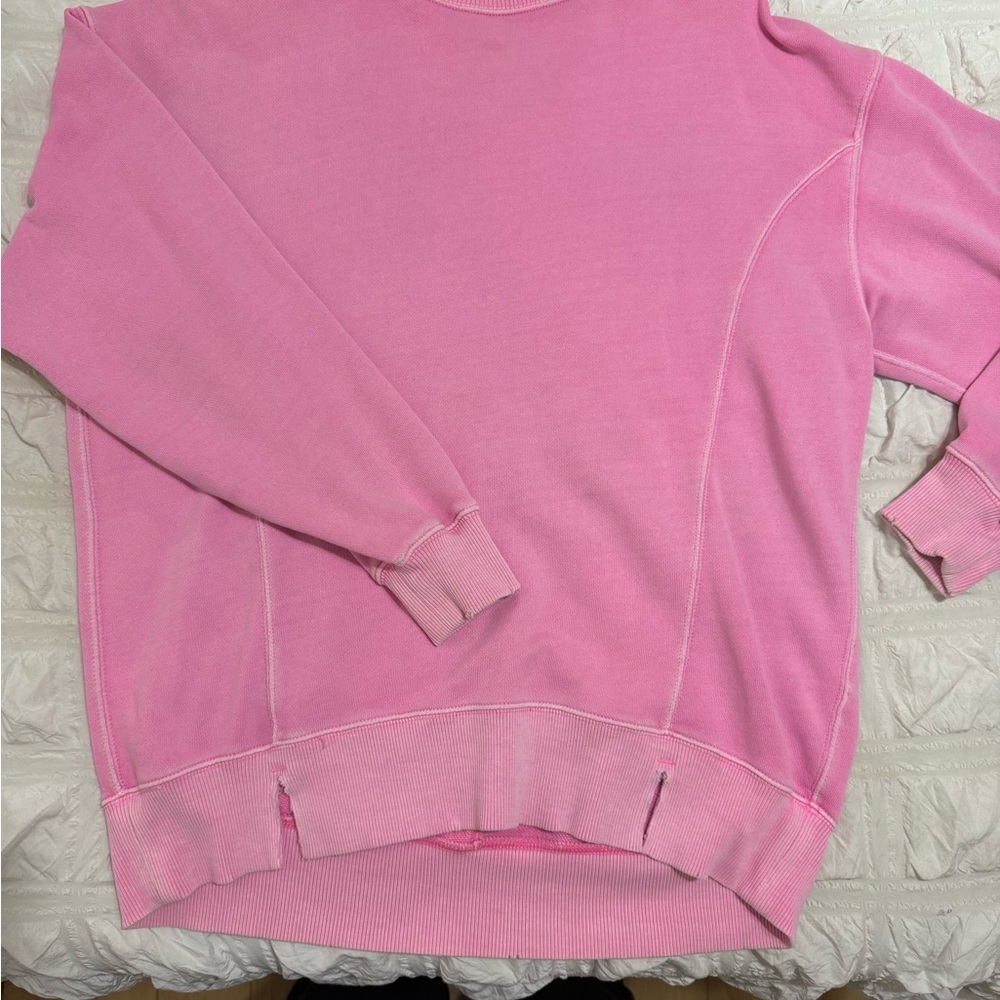 Aerie Bright Pink Crew Neck Sweater